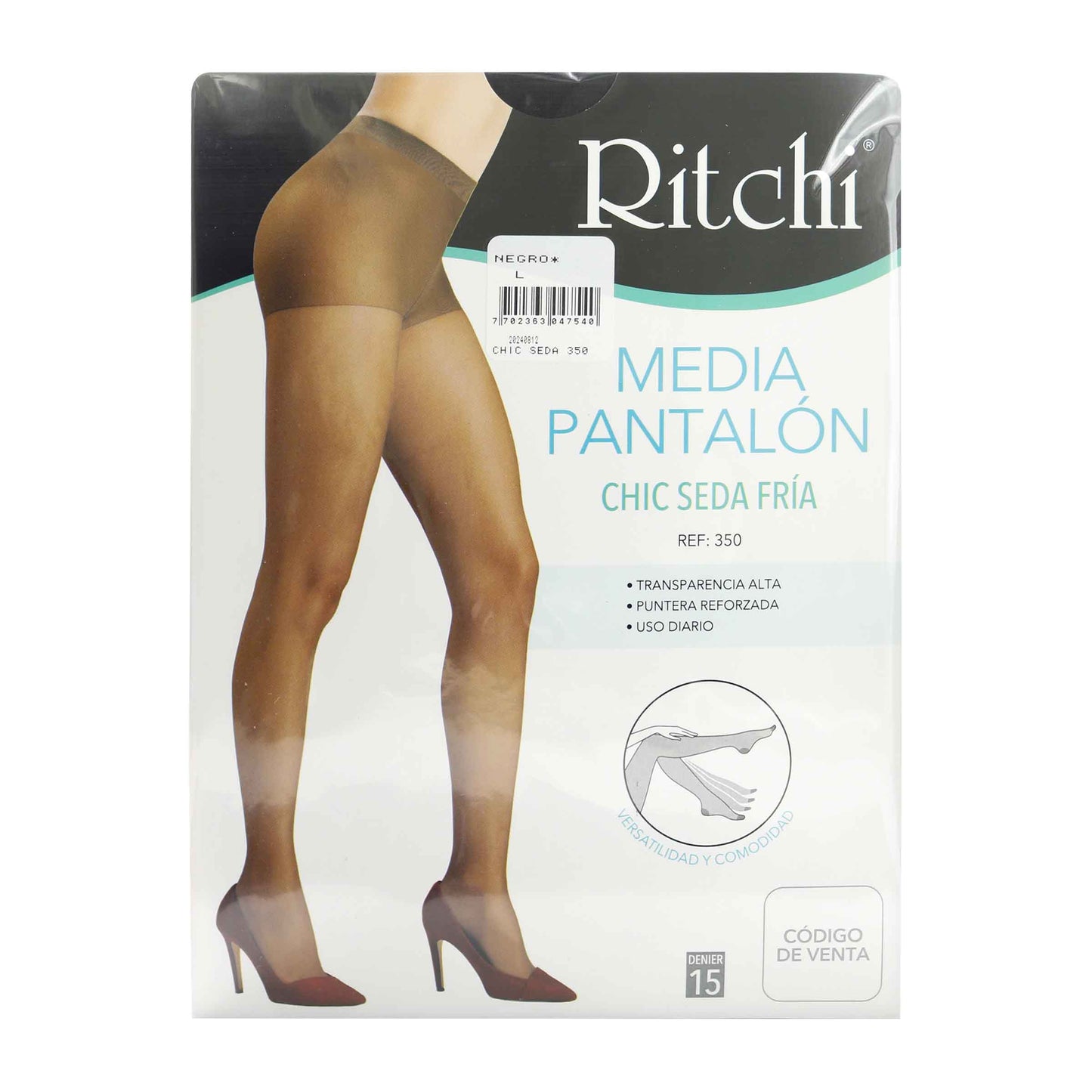 Medias Ritchi Chic Seda L Negro