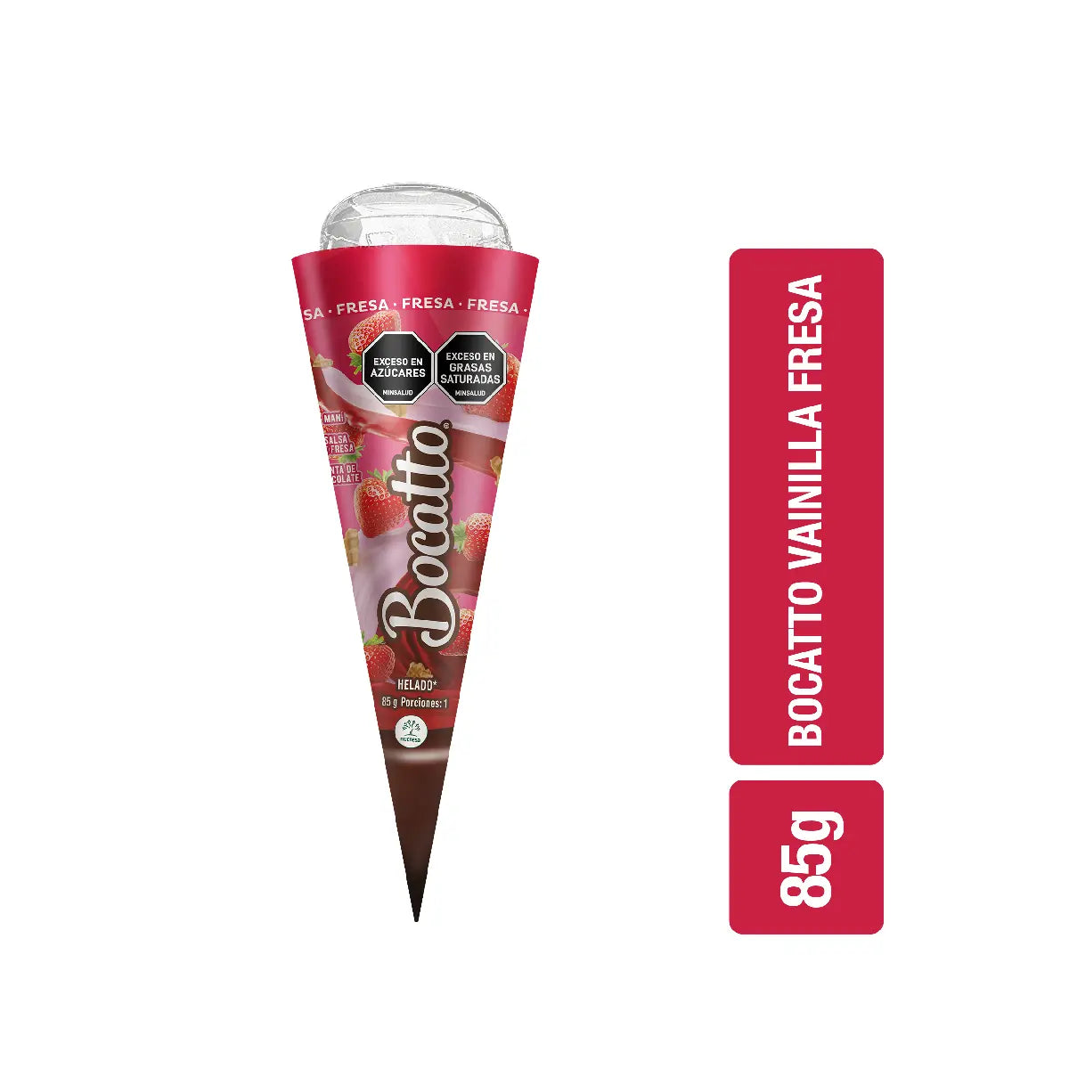 Helado Bocatto Fresa 85gr X 12 Unidad
