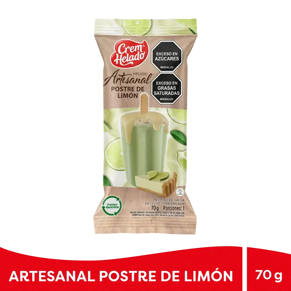 Helado Artesanal Postre Limon X 25un