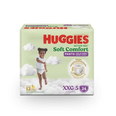 Pañales Huggies Soft Comfort Pants Etapa 5/ XXG 24 Unidades