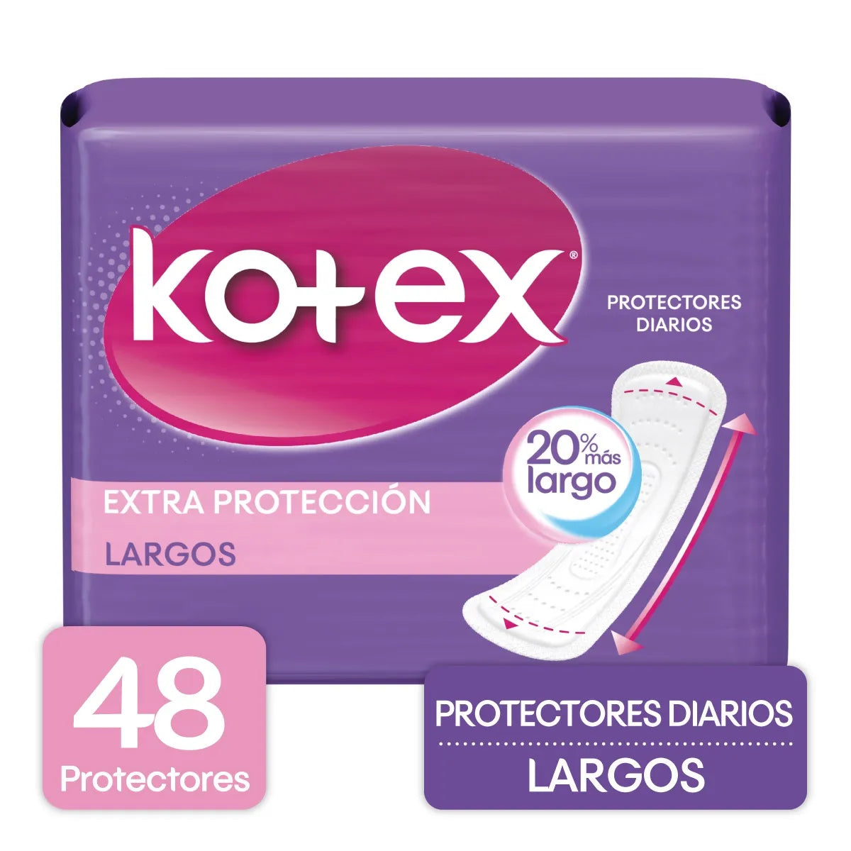 ProtectorES Diarios Kotex Largos 48 Unidades