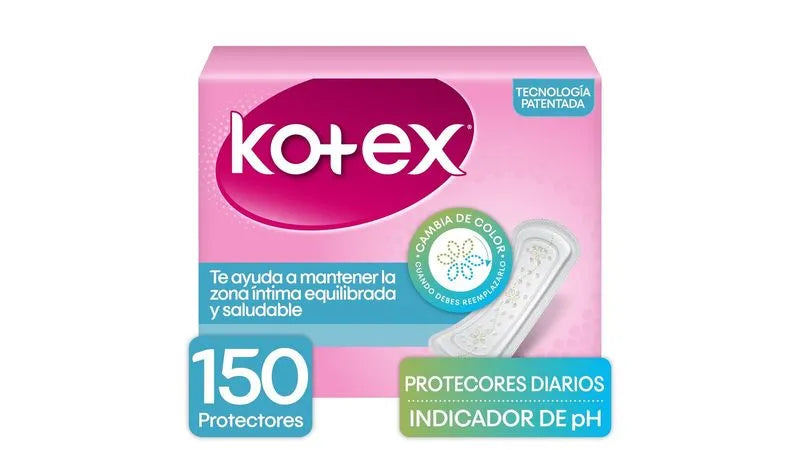Protector Diarios Kotex Indicador Ph 150unds