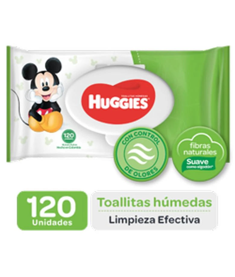 Toallitas Húmedas Huggies Limpieza Efectiva 120 Unidades