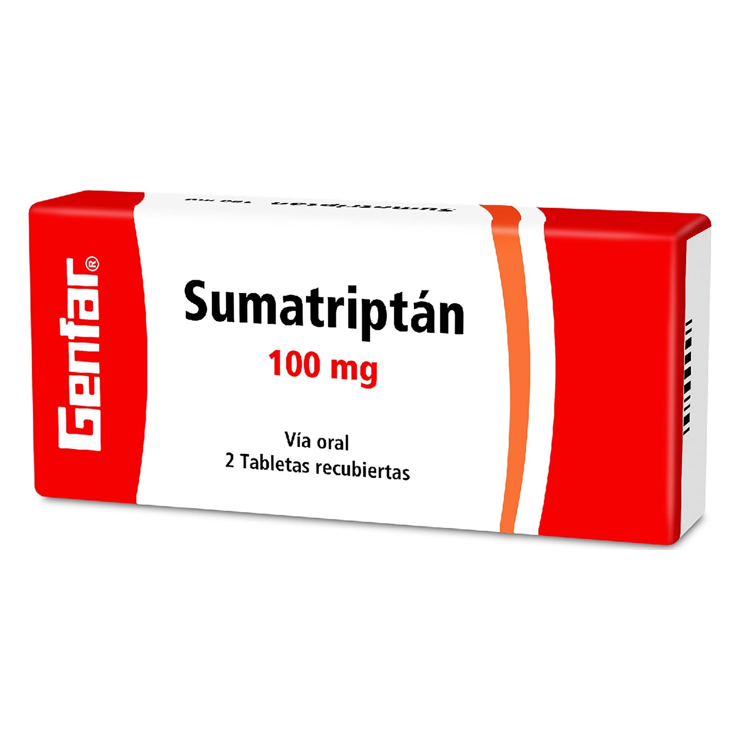Sumatriptan 100 mg 2 Tabletas gF