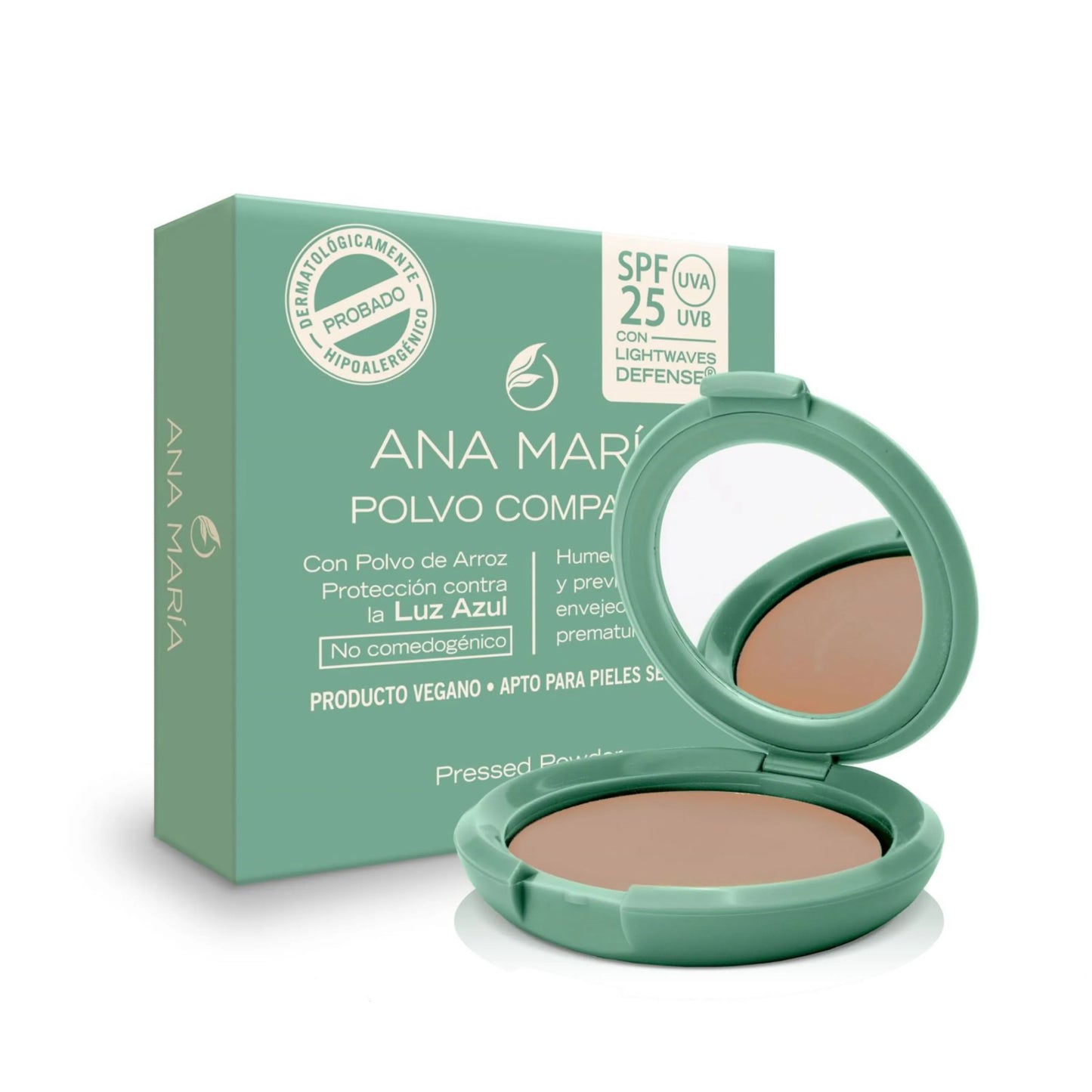 Polvo Compacto Filtro Solar #25 Moca Por 15 Gramos
