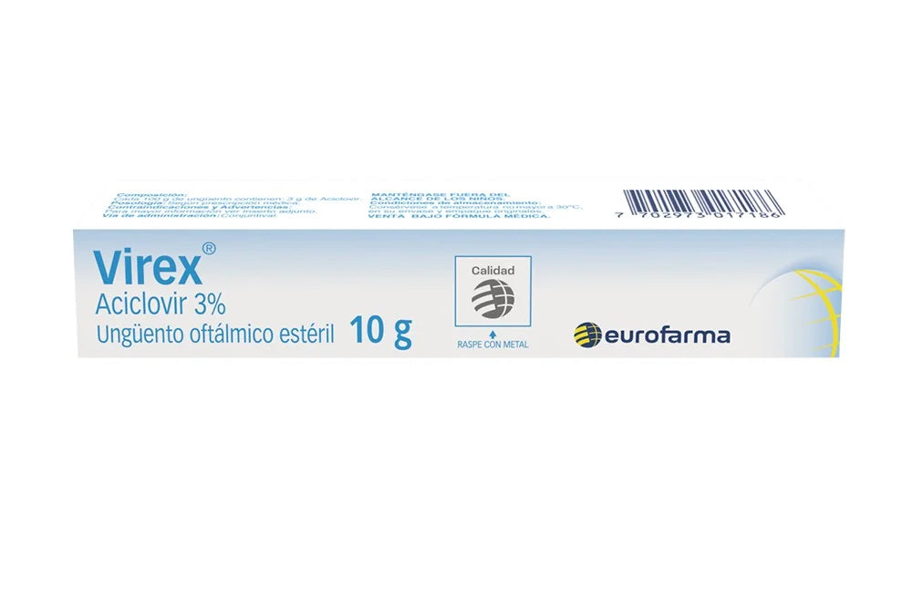 Aciclovir Virex 3% Ungüento Oftálmico Esteril 10 G