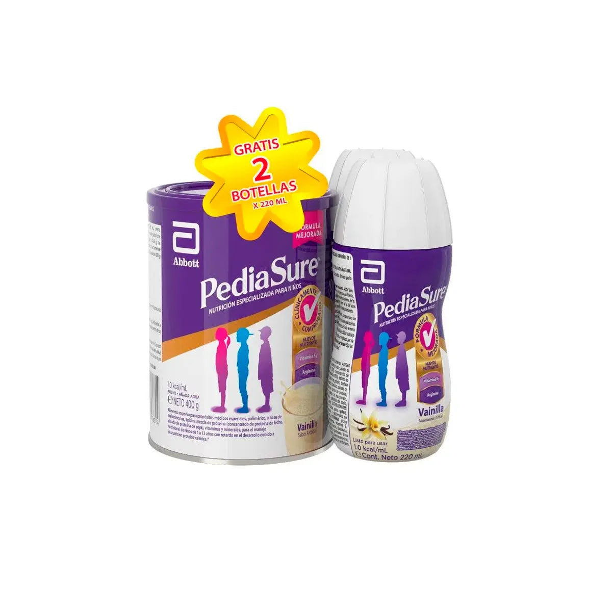 Pediasure Vai.400gr +2 Liquidos Vai.237l