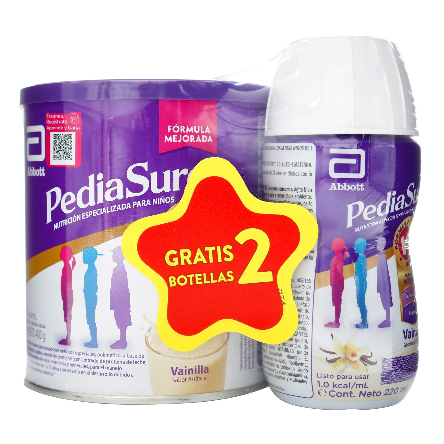 Pediasure Vainilla 400 grATIS 2 Liqu
