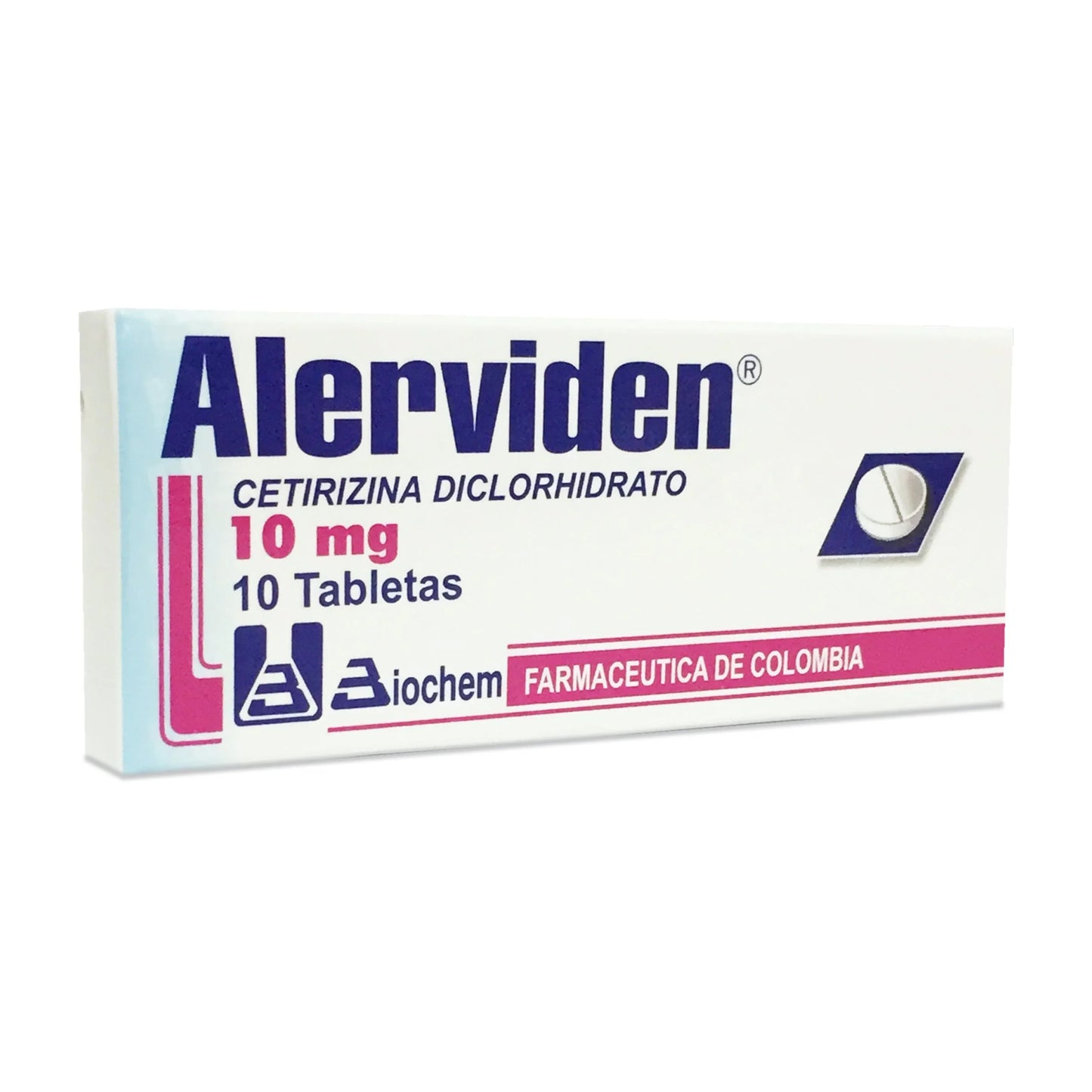 Alerviden 10 mg 10 Tabletas