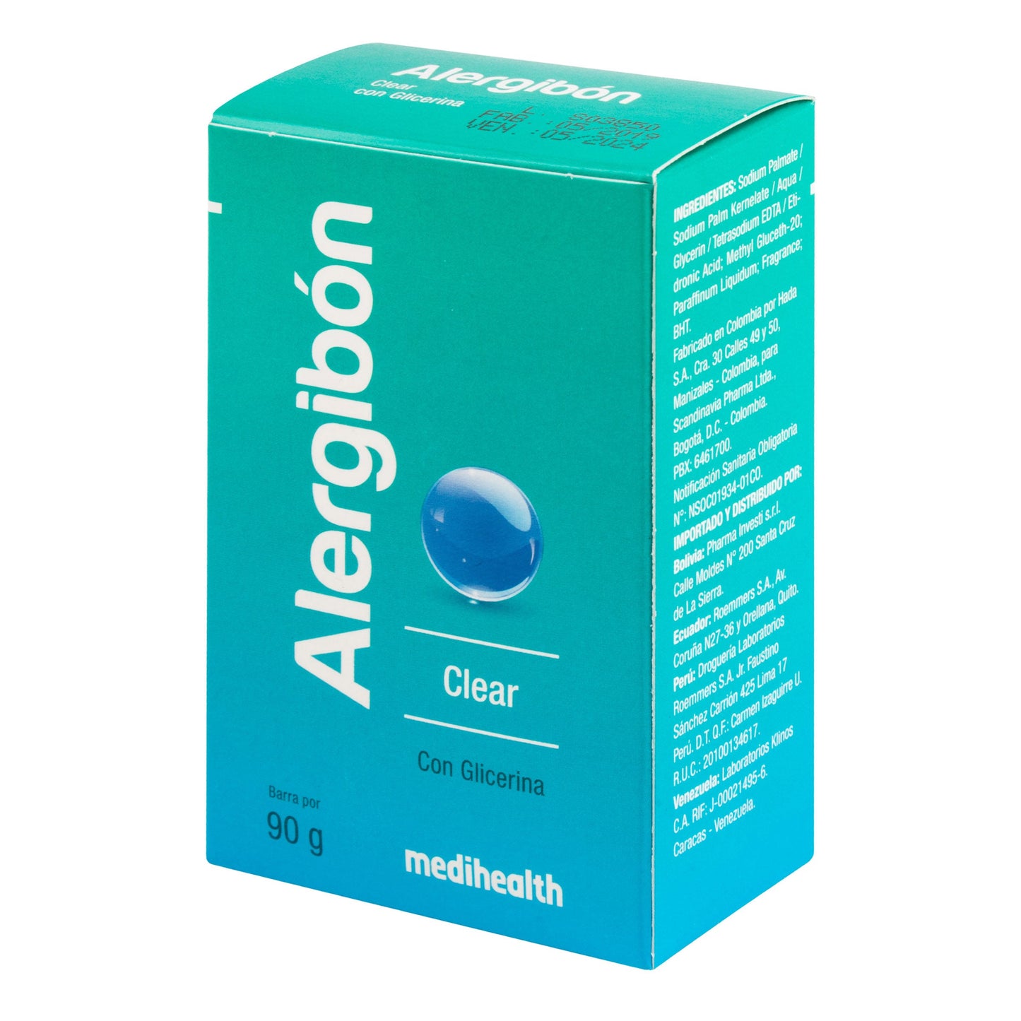 Jabón Alergibon Clear gLICERINA 90 gr