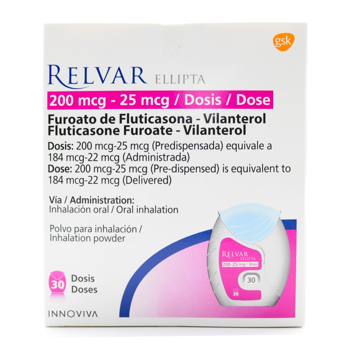 Relvar Ell.200/25mg 30d(p)139380(sc)(sf)