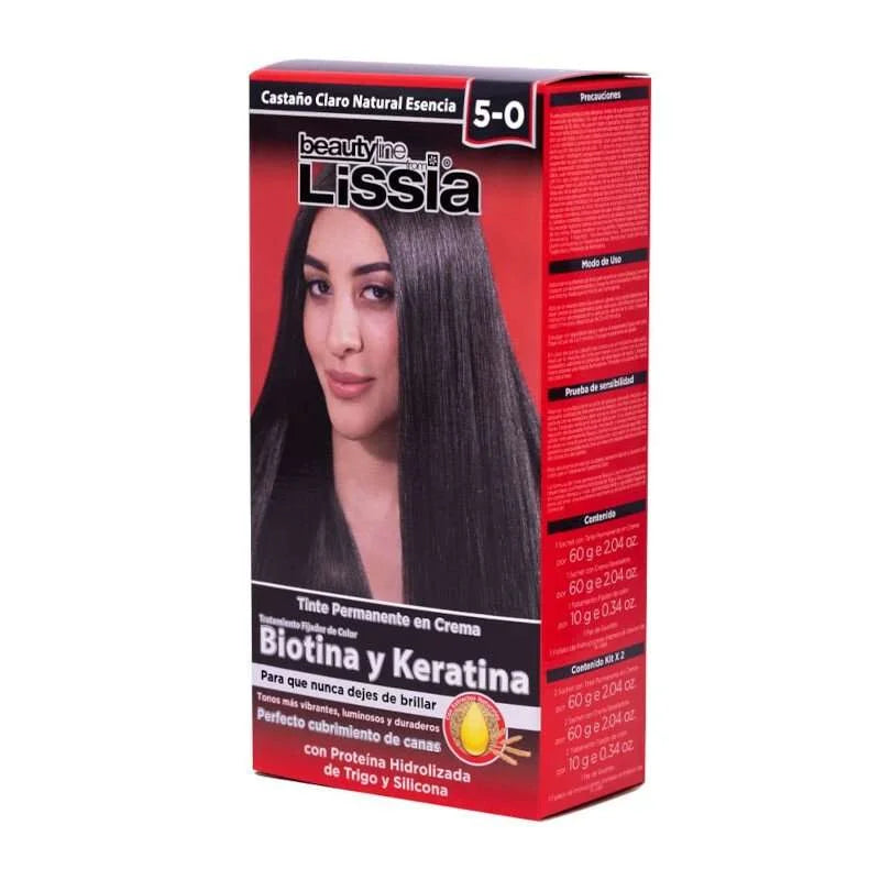 Tinte Castaño Claro Natural Esencial 5-0 Kits Lissia