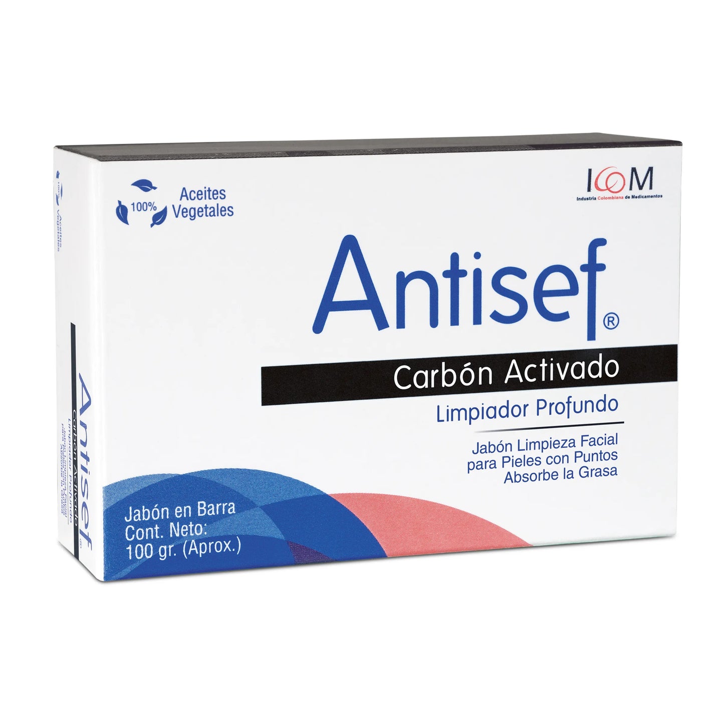 Jabón Antiséptico Carbon Activo 100gr Icom