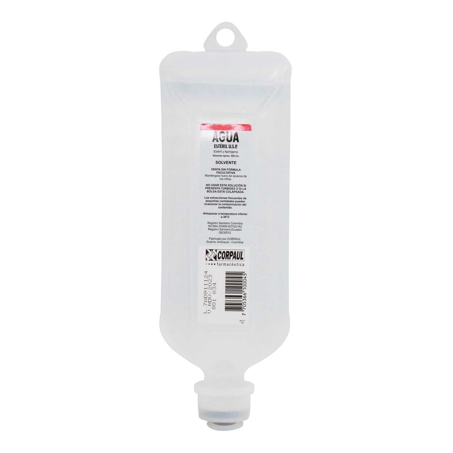Agua Destilada Corpaul 500 ml