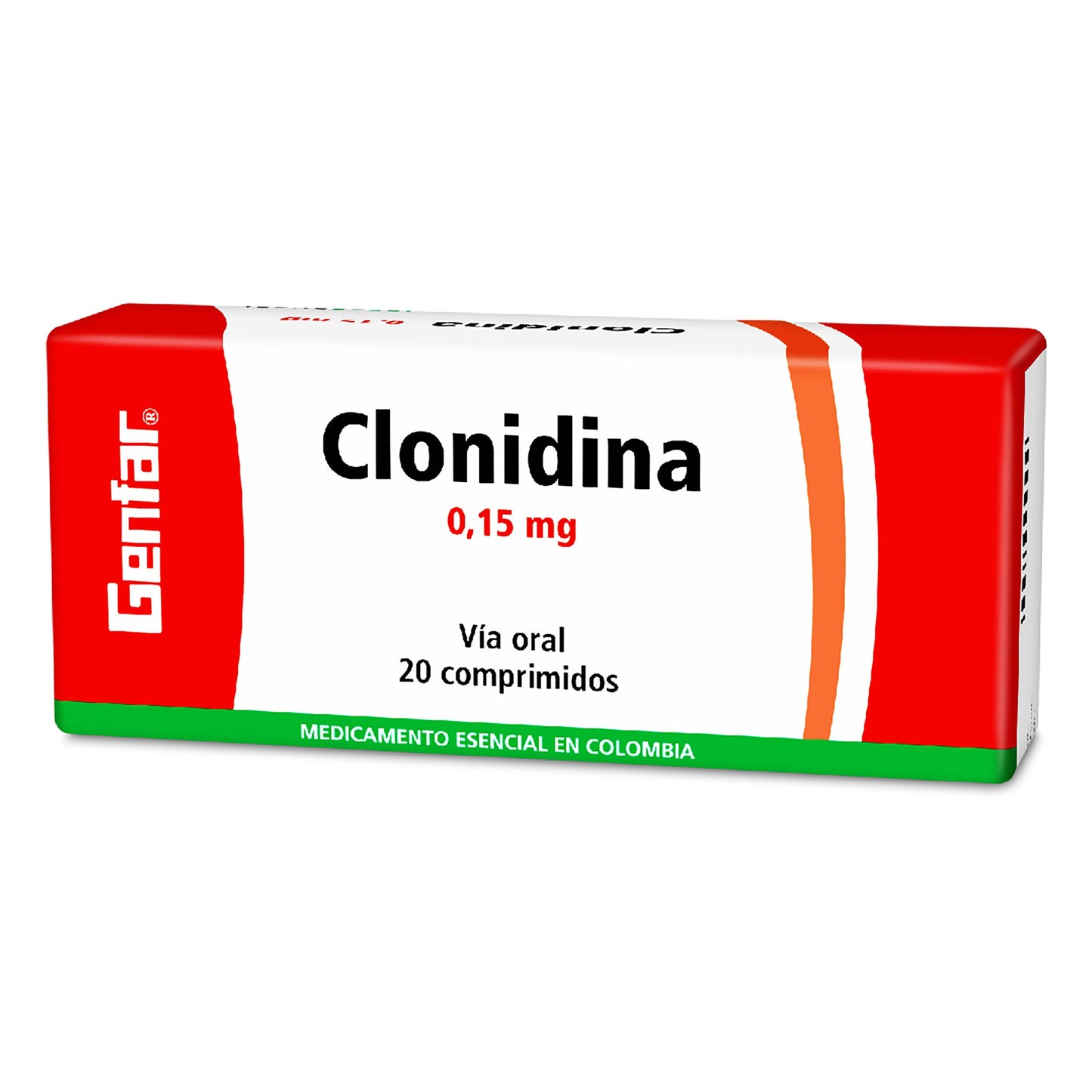 Clonidina 0.15 mg 20 Tabletas W