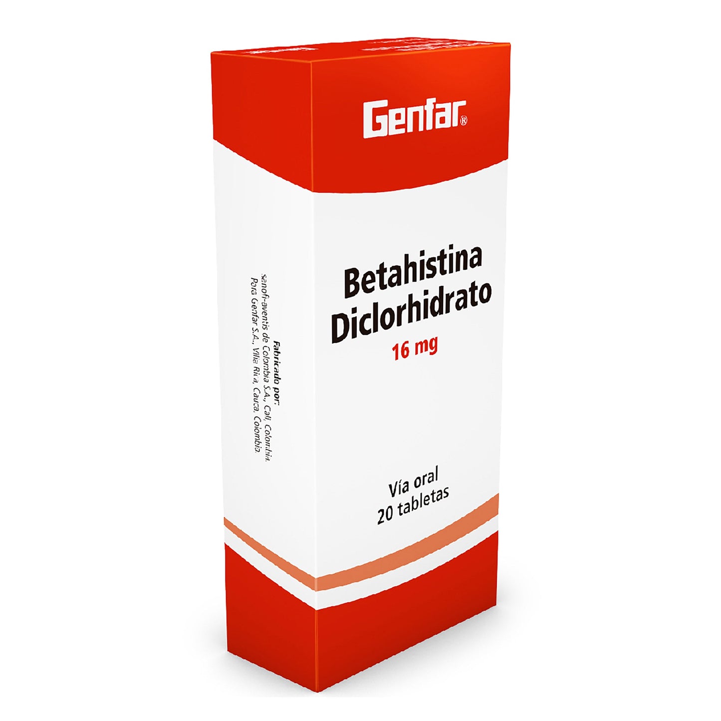 Betahistina 16mg 20tabletas