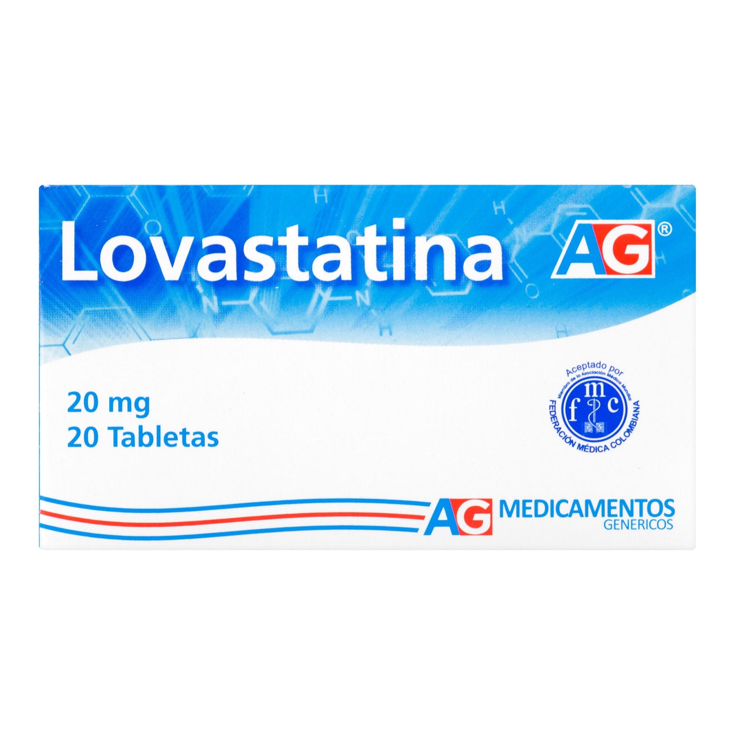 Lovastatina 20 mg 20 Tabletas Ag
