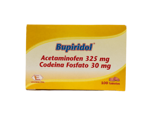 Bupiridol Acetaminofén + Codeína Por 30 Tabletas