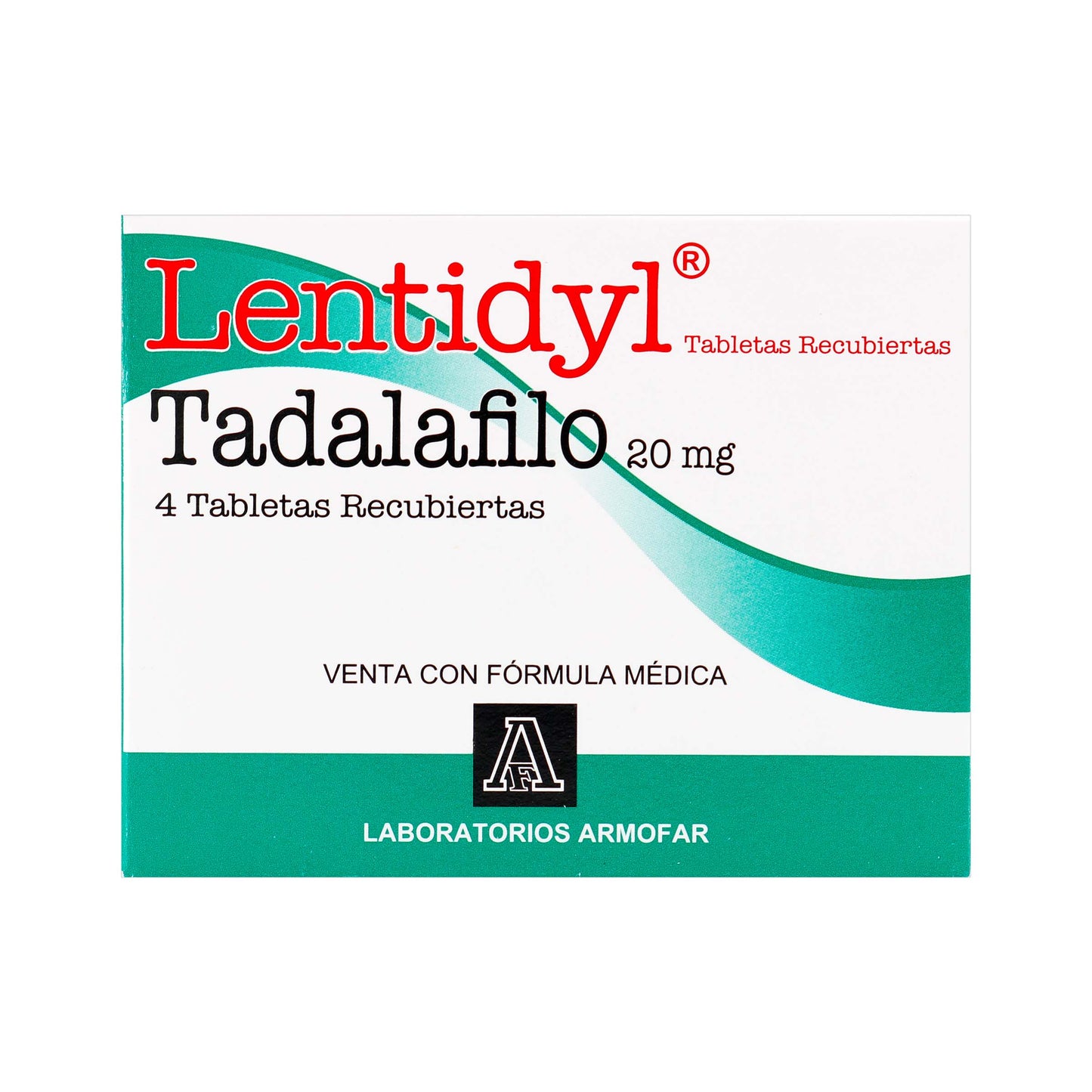 Lentidyl 20 mg 4 Tableta Tadalafilo