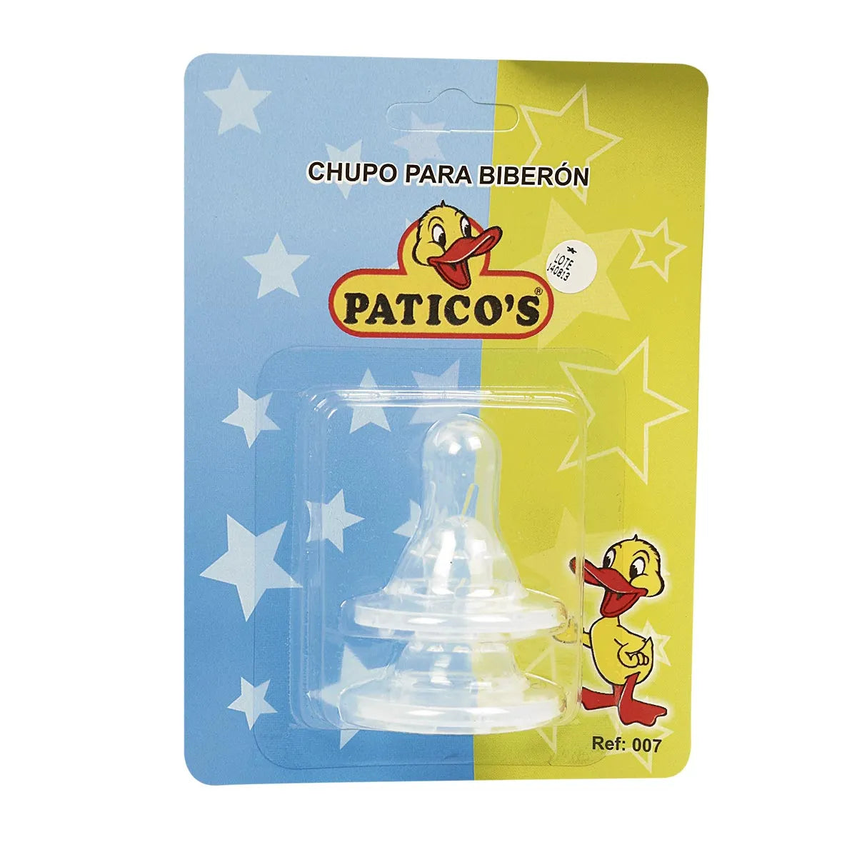 Chupo Patitos Corte Silicona 2 Unidades