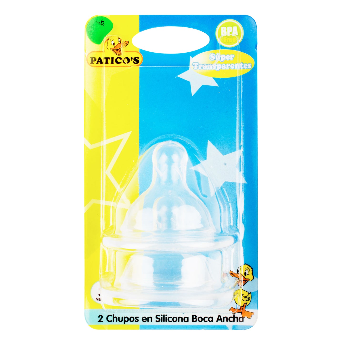 Chupo Patitos Boca Ancha Silicona 2 Unidades