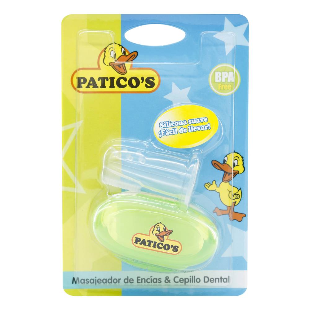 Masajeador Encías Y Cepillo Dental Patitos