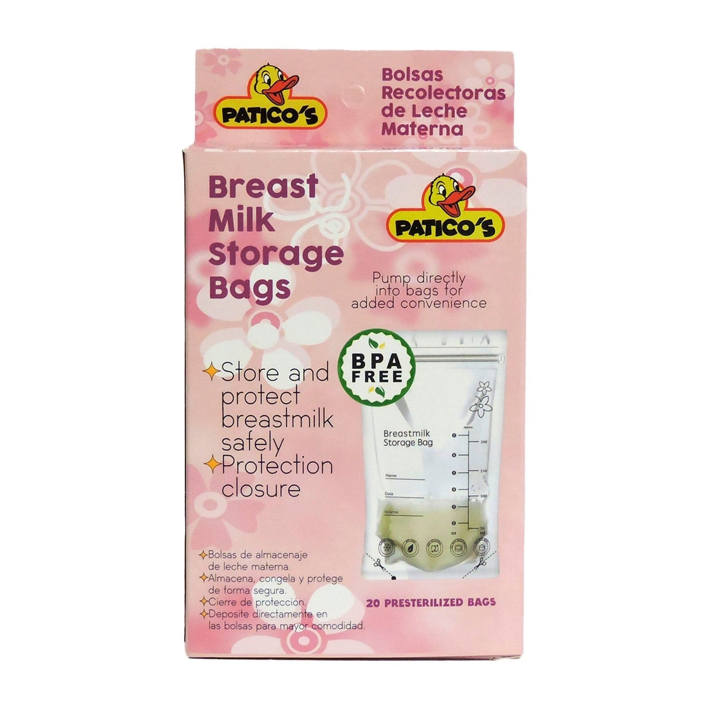 Bolsas Recolectoras Leche 20 Unidad