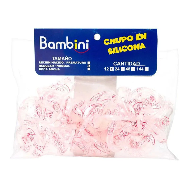 Chupo Silicona Bambini Bolsa 12 Unidad