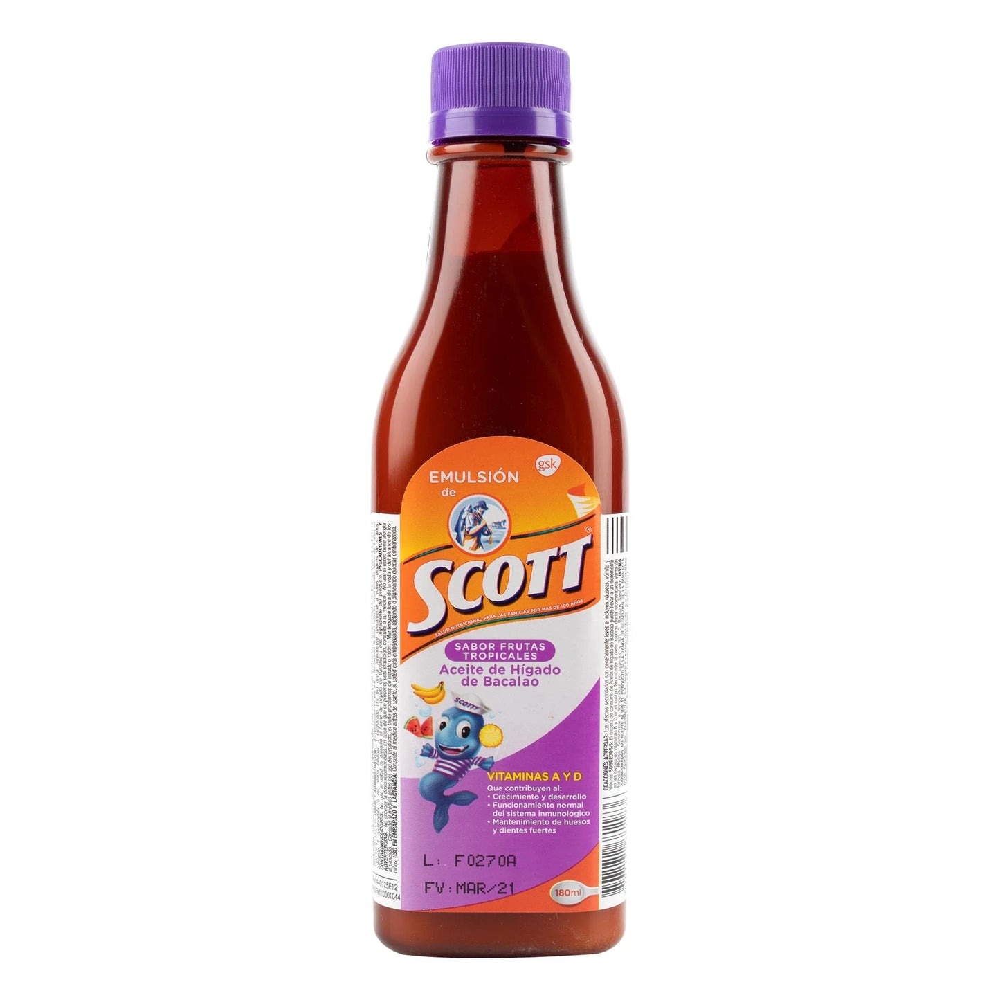 Emulsion SCOTT Fruta Tropical 180 ml