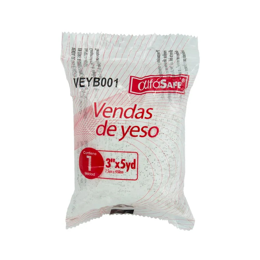 Vendas Yeso Blanca Alfasafe 3x5