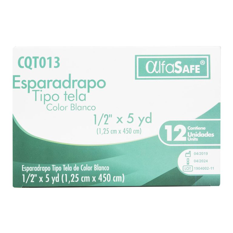 Esparadrapo Tela Alfa Blanco 1/2 X 5 Yardas 12 Unidades