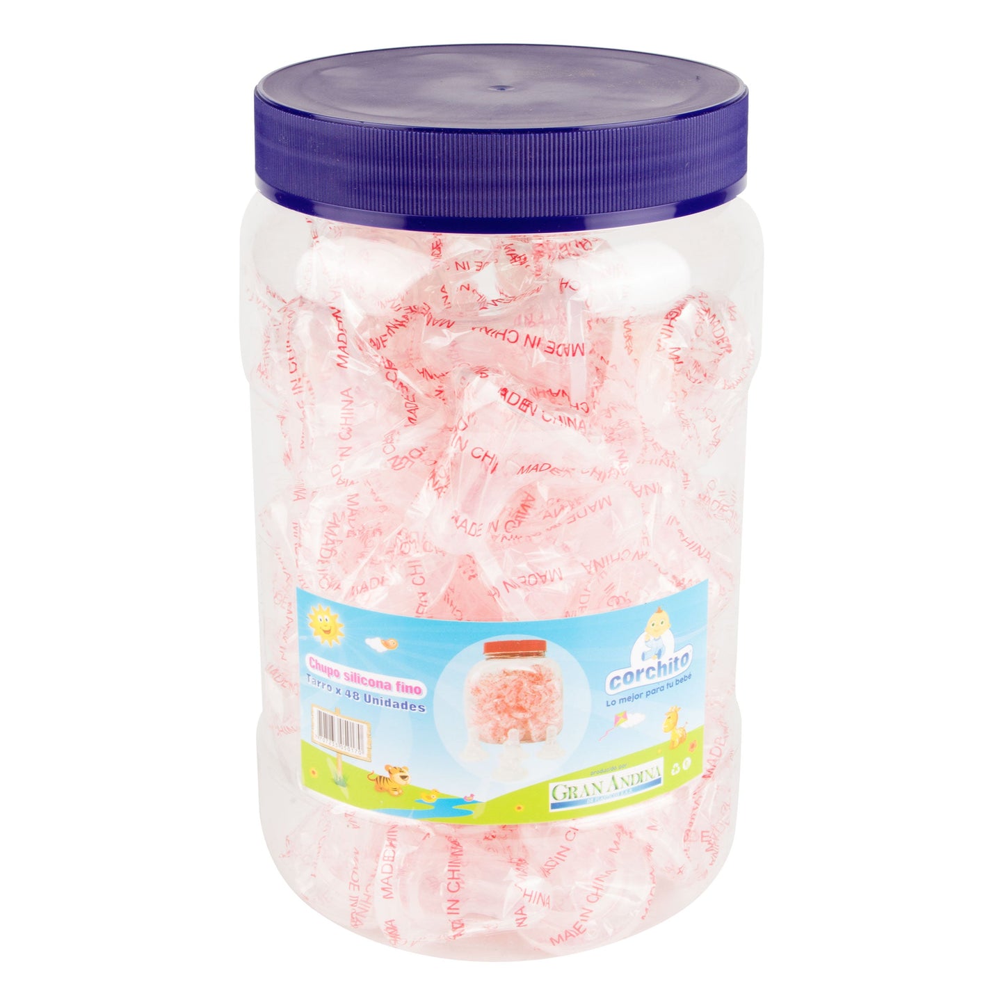 Chupo Corchito Silicona Fino 48 Uds