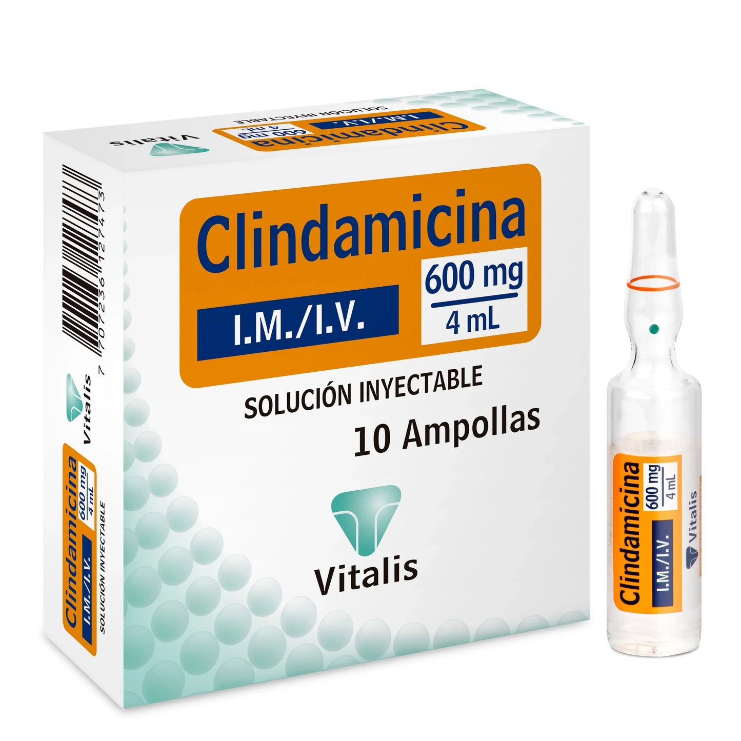 Clindamicina 600 mg/4 ml 10 Ampollas Vt