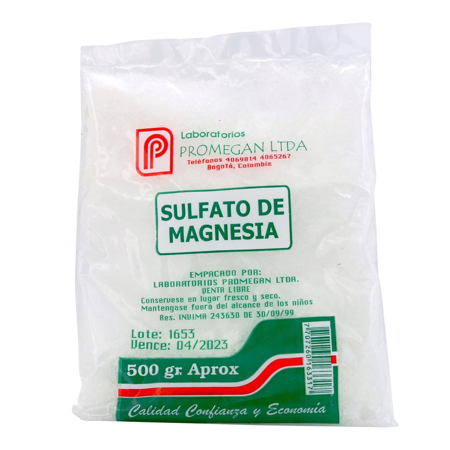 Sulfato De MagnesioIA 500 gr Promegan