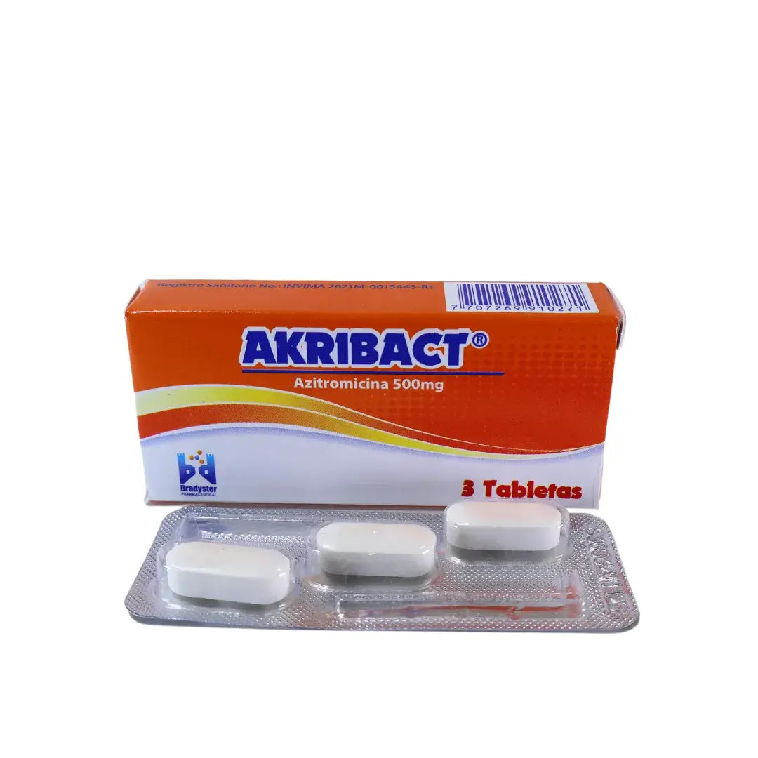 Akribac X 3 Tabletas Azitromicina