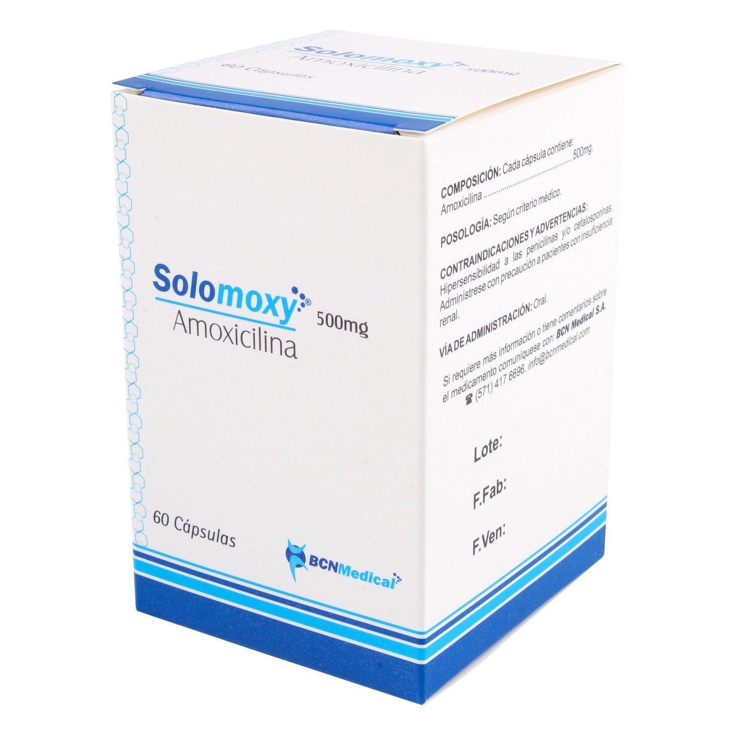 SoluciónOMOXY 500 mg 60 Cápsulas