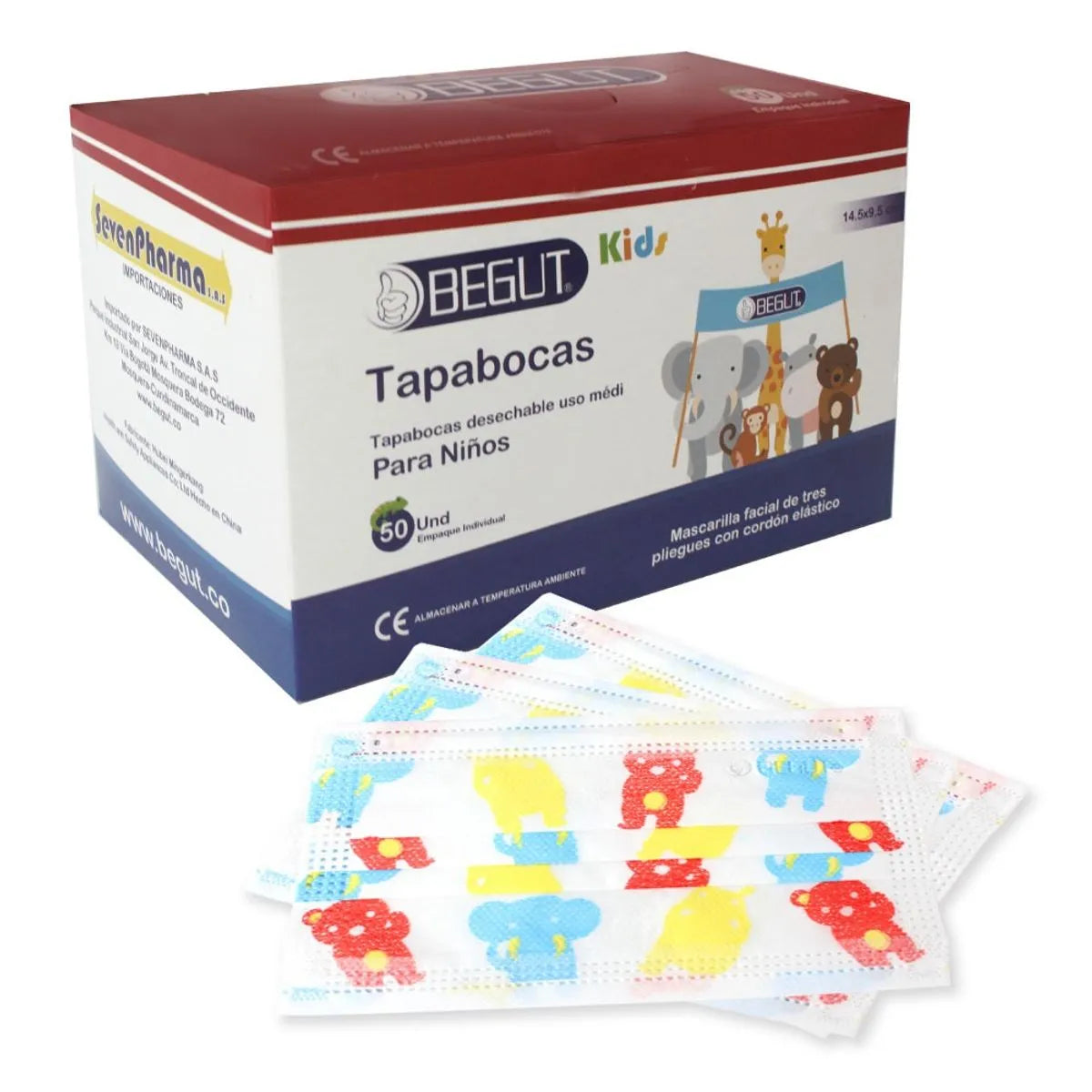 Tapabocas Pediátrico Begut X 50 Unidades