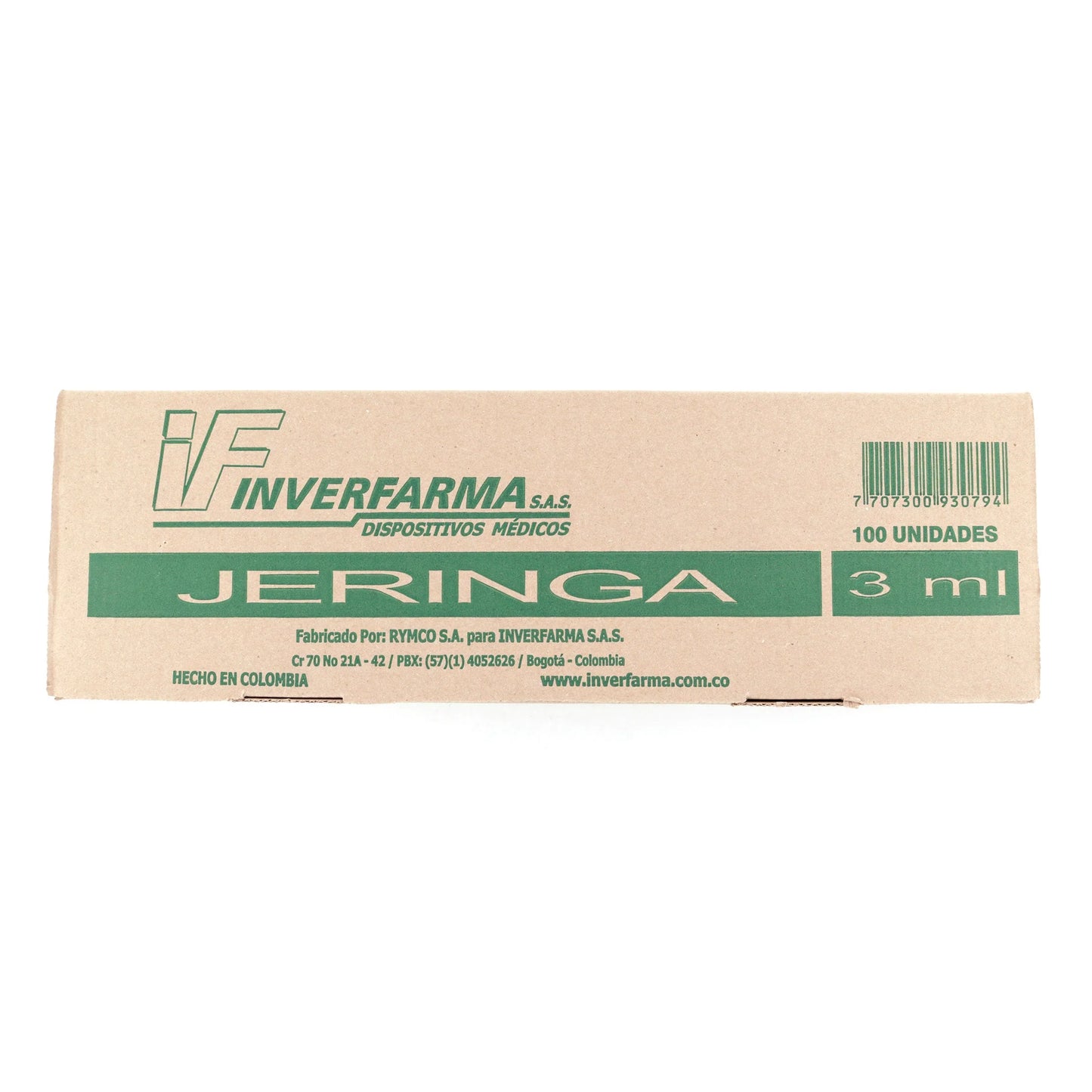 Jeringa .3p 3ml 21x1.1/2 100 Unidad Inverf.