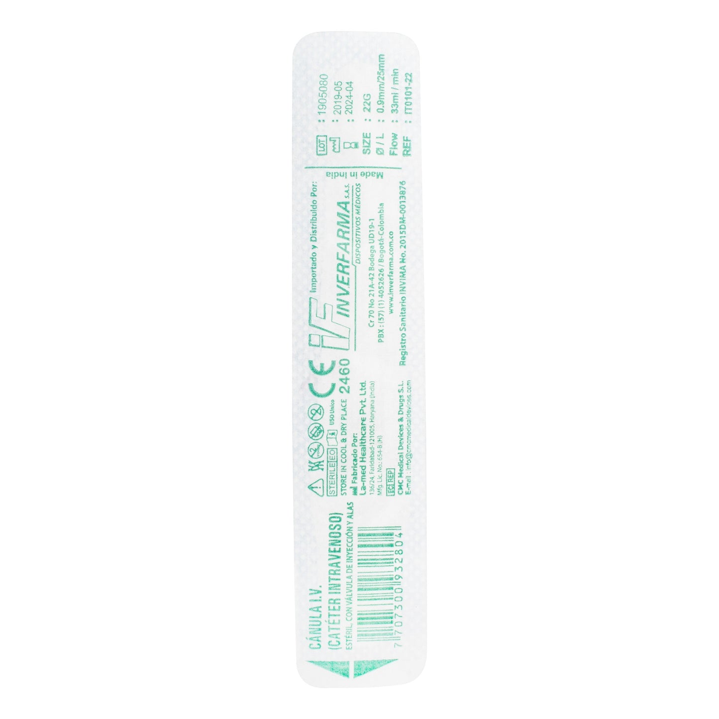Cateter Inverfarma Intravenoso 22 gr