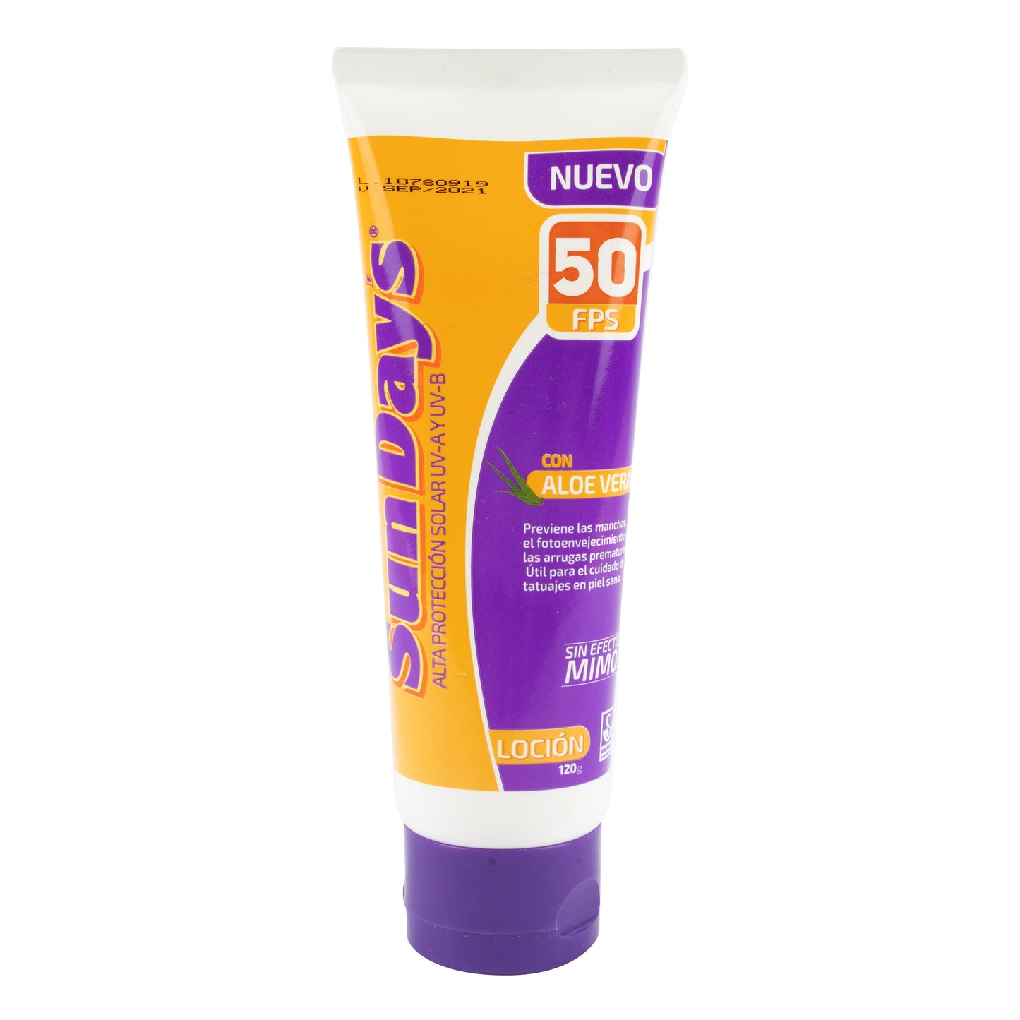 Protector solar Sun Days Fps 50 Loción.120 ml