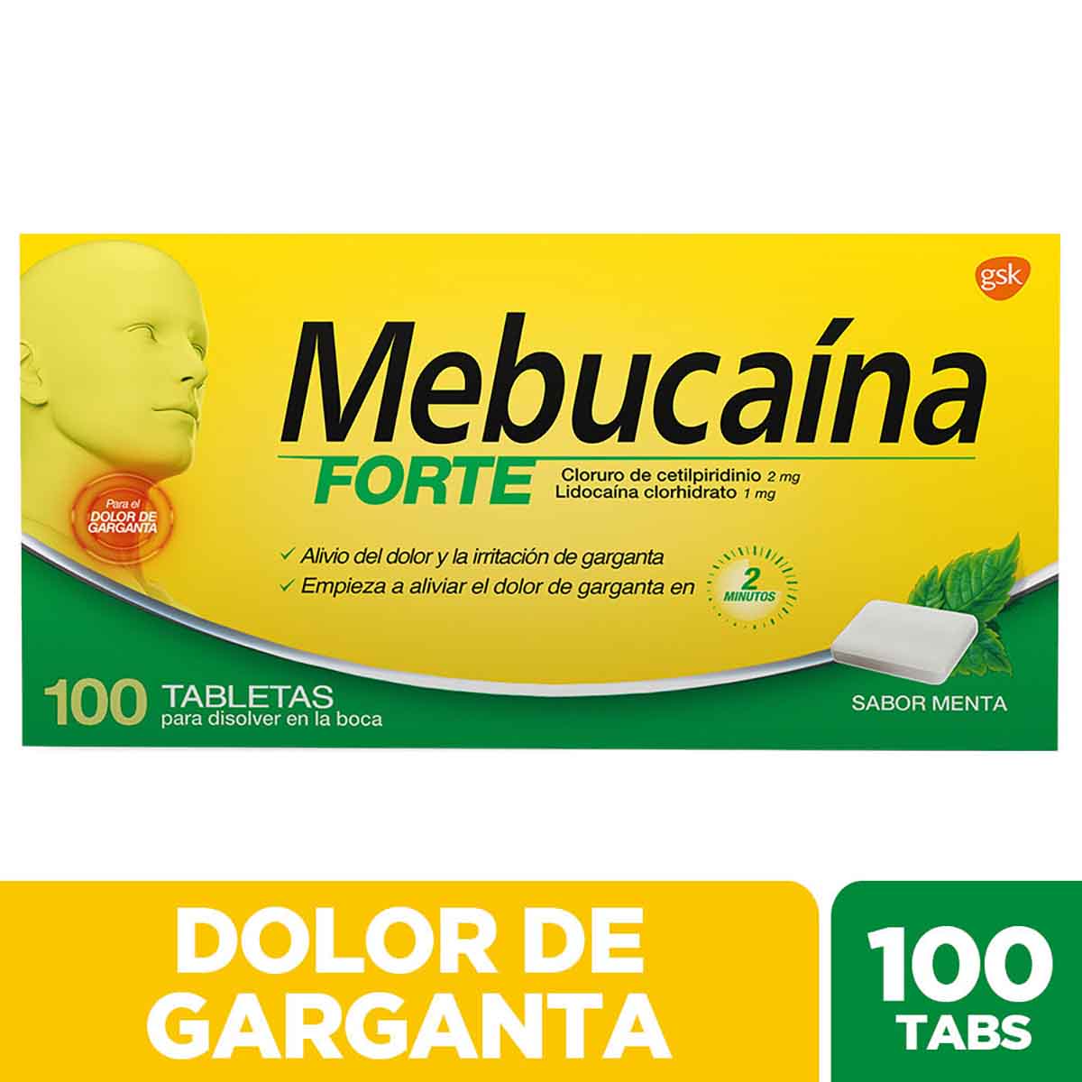 Mebucaina Forte 100 Tabletas