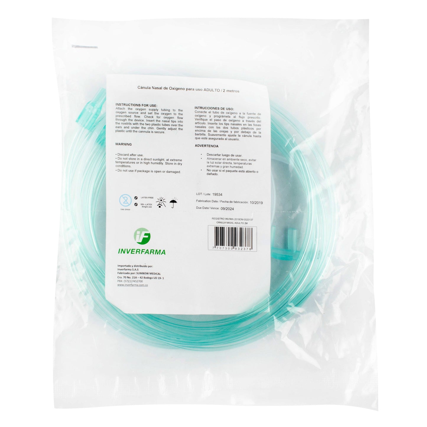 Canula Nasal Adulto Life 2.1 Metronidazol