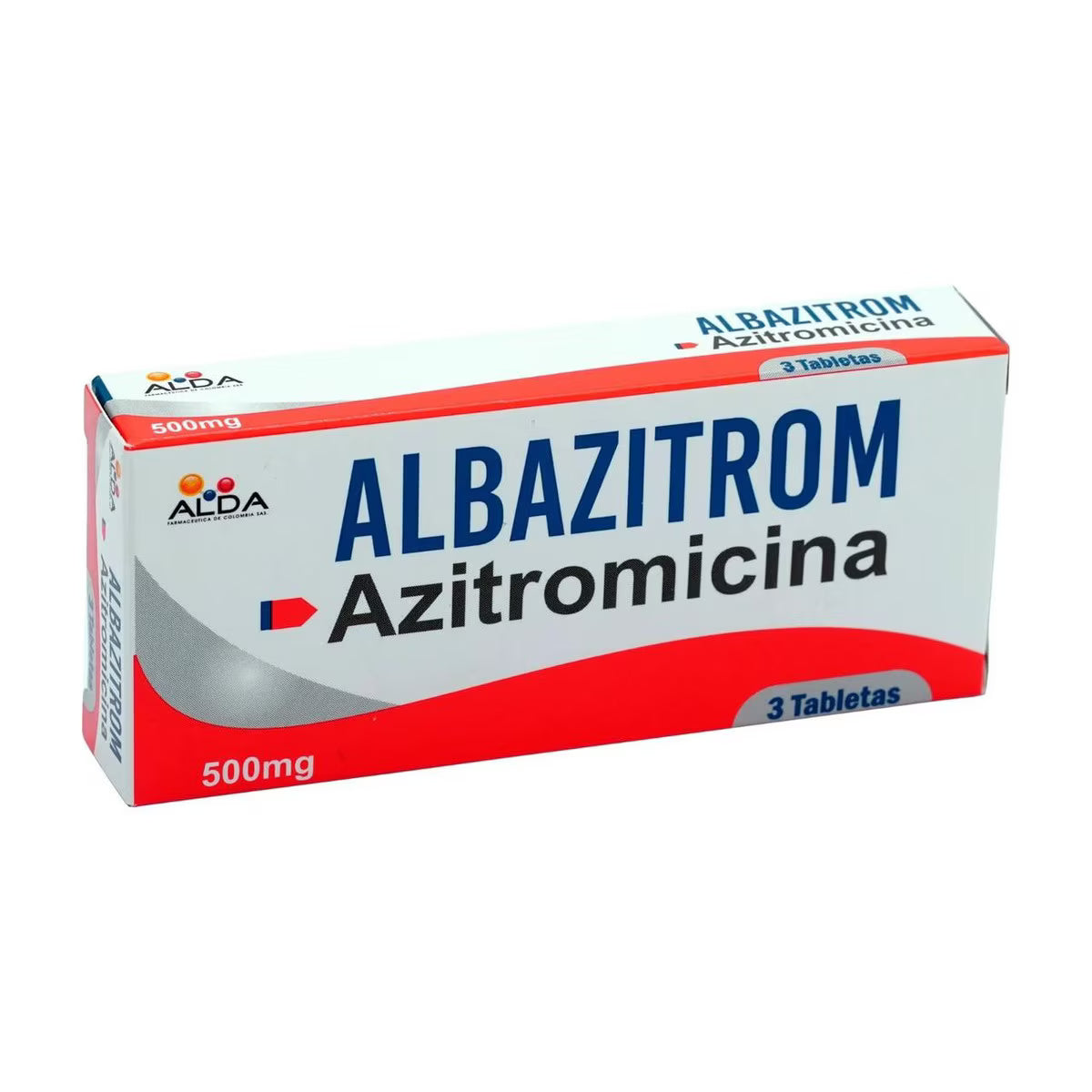Albazitrom Azitromicina 500 MG X 3 Tabletas