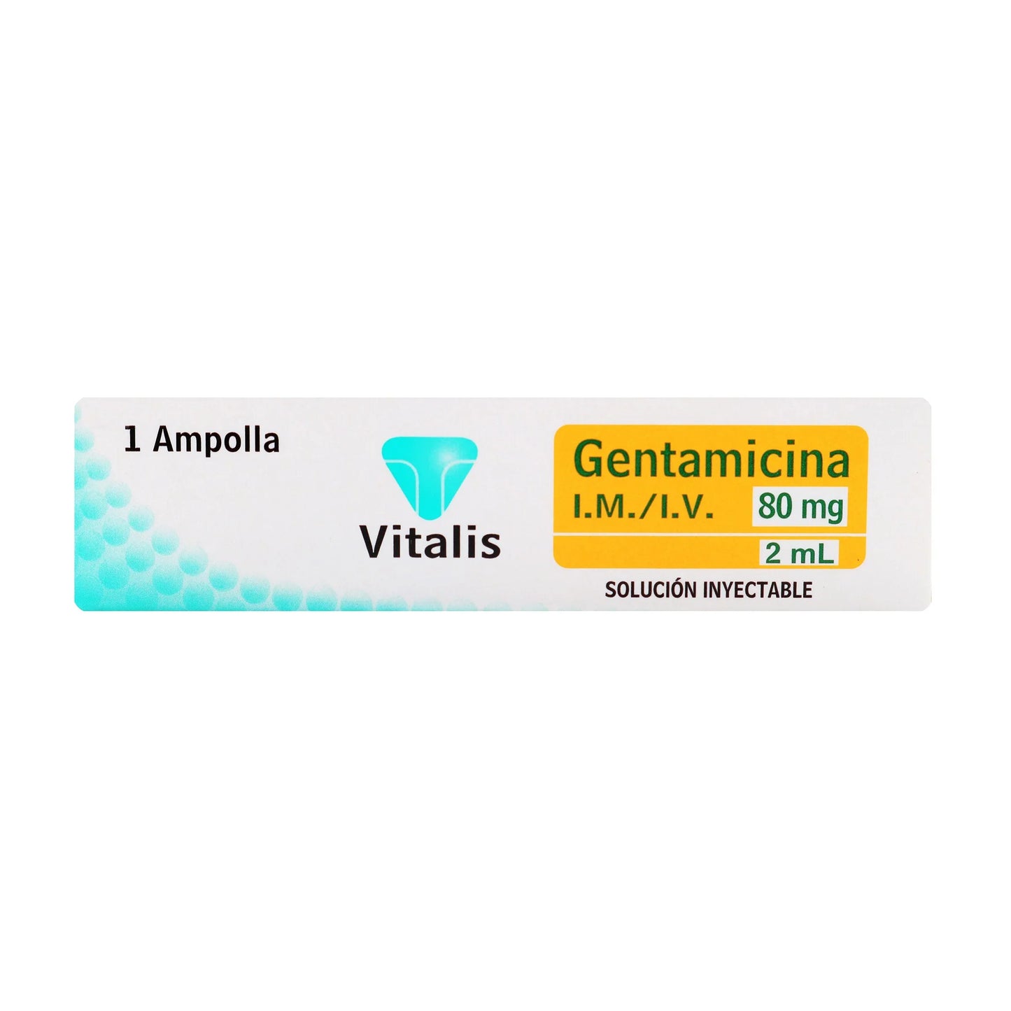 GenéricoTAMICINA 80 mg/2ML 1 Ampolla