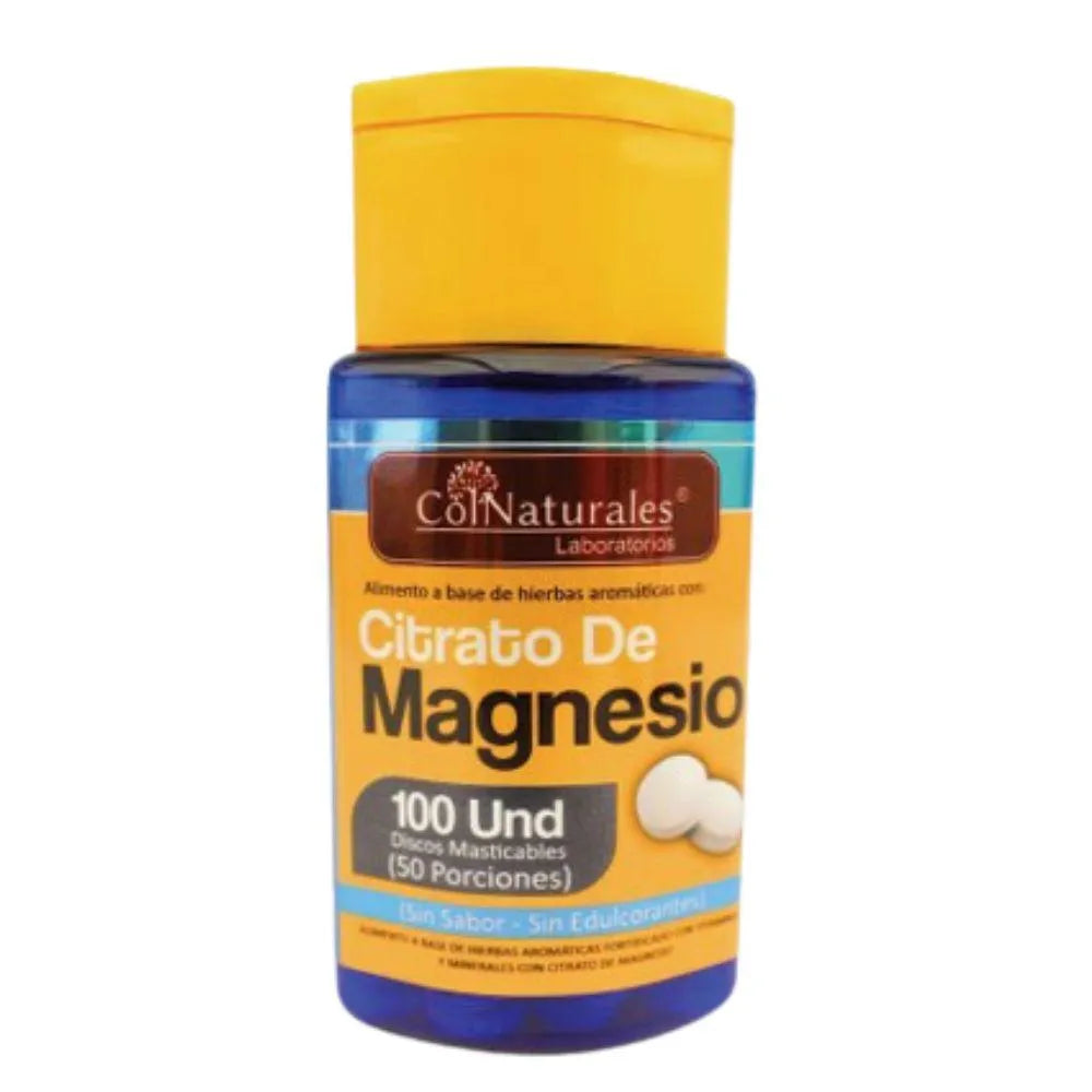 Citrato De Magnesio 100 Discos Masticables