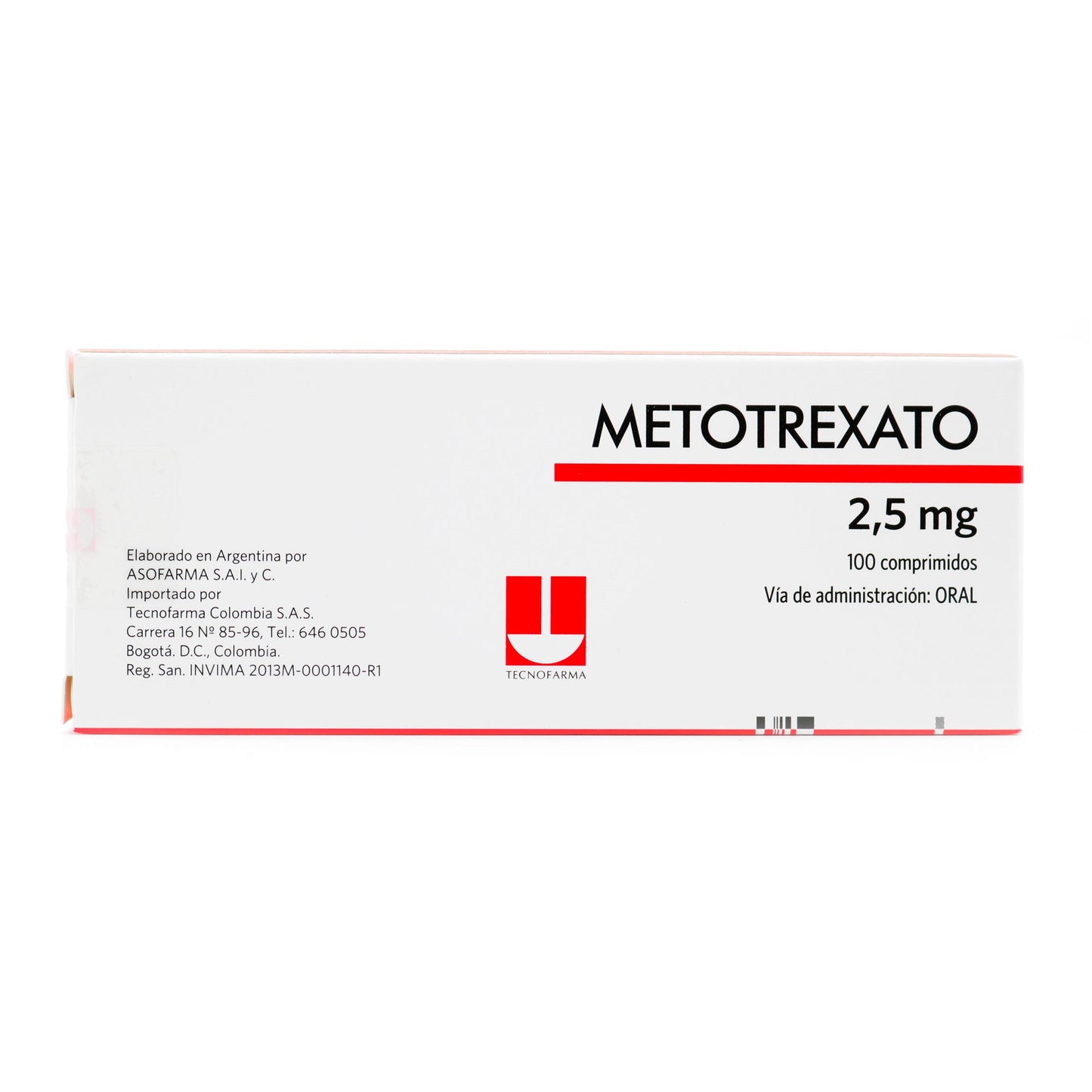 Metotrexato 2.5 mg 100 Tabletas (a)