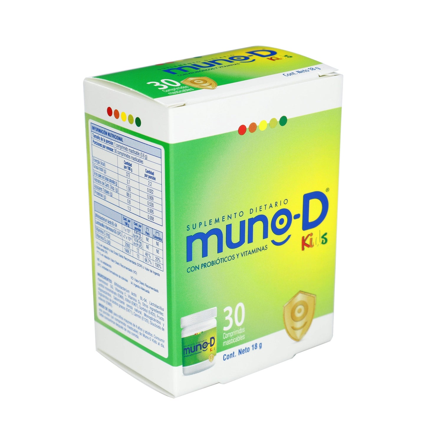 Muno D Kids 30 Tabletas Masticables