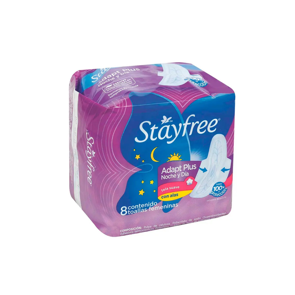 Toa.stayfree Alas Noct.ag.nat.8 Uds