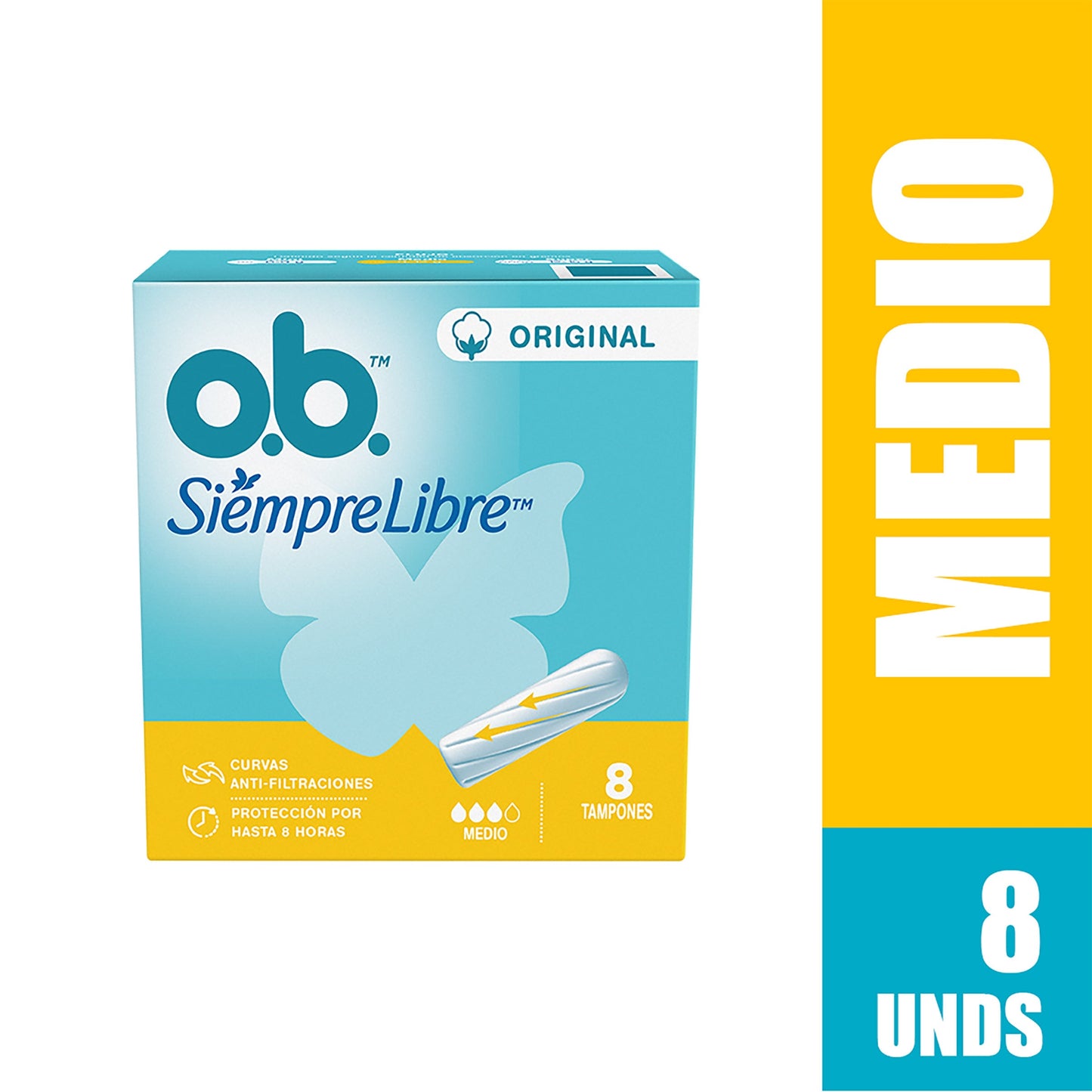 Tampon Ob.medio X 8 Unidad