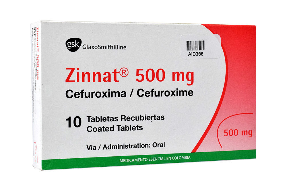 Zinnat 500 mg 10 Tabletas (m) (a)